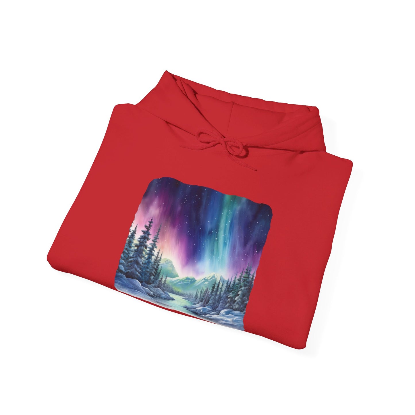 Northern Lights Watercolor - Hooded Sweatshirt