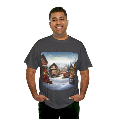 Snowy Christmas Village North Pole-T-Shirt