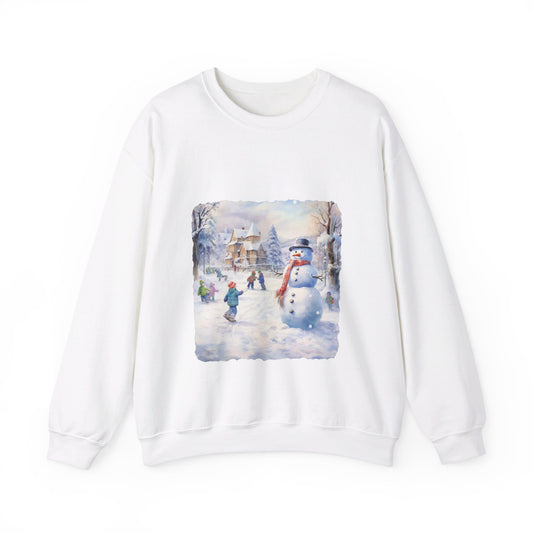 Snowman In Village 1 - Sweatshirt