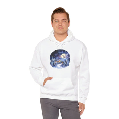 Winter Snowy Night - Hooded Sweatshirt