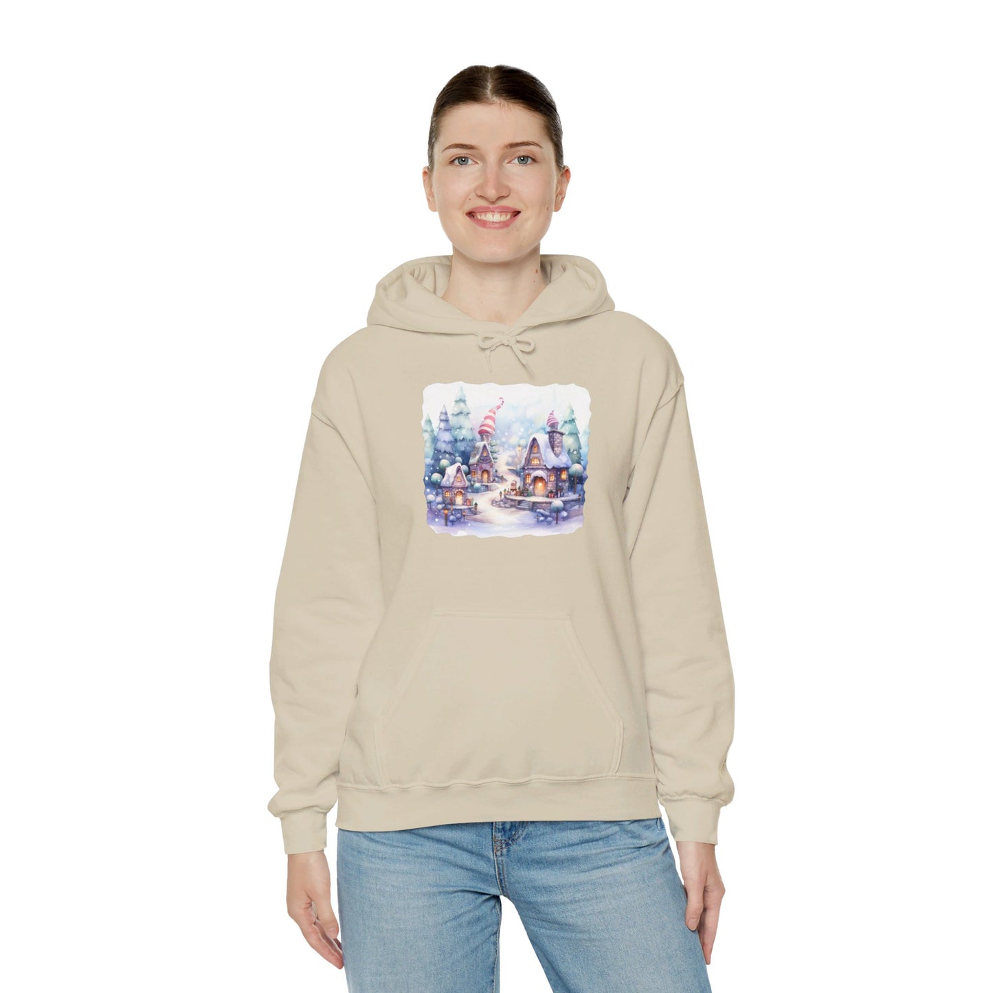 Snowy Christmas Village 4 - Hooded Sweatshirt