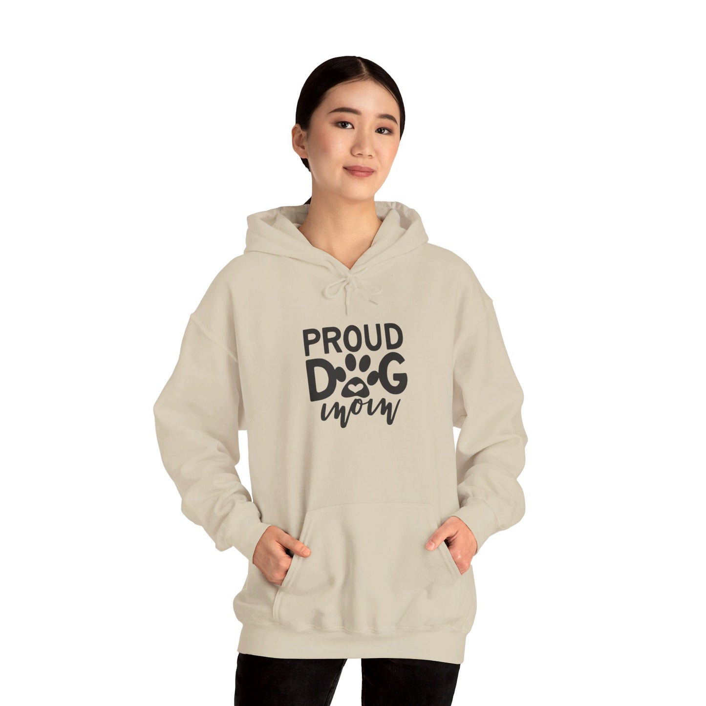 Proud Dog Mom, Pawsome Love Forever - Hooded Sweatshirt