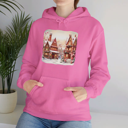 Snowy Christmas Village 11 - Hooded Sweatshirt