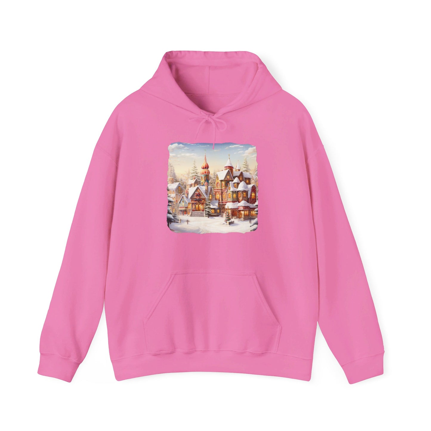 Snowy Christmas Village 12 - Hooded Sweatshirt