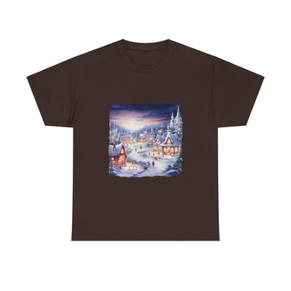 Snowy Christmas Village 3 - T-Shirt