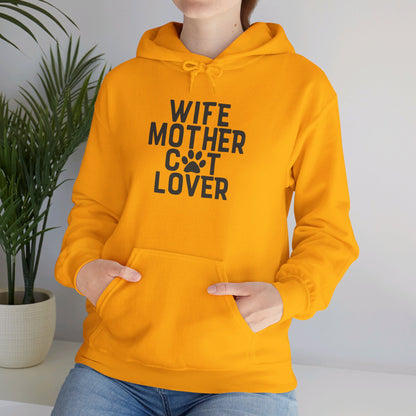 Wife Mother Cat Lover, Pure Joy - Hooded Sweatshirt