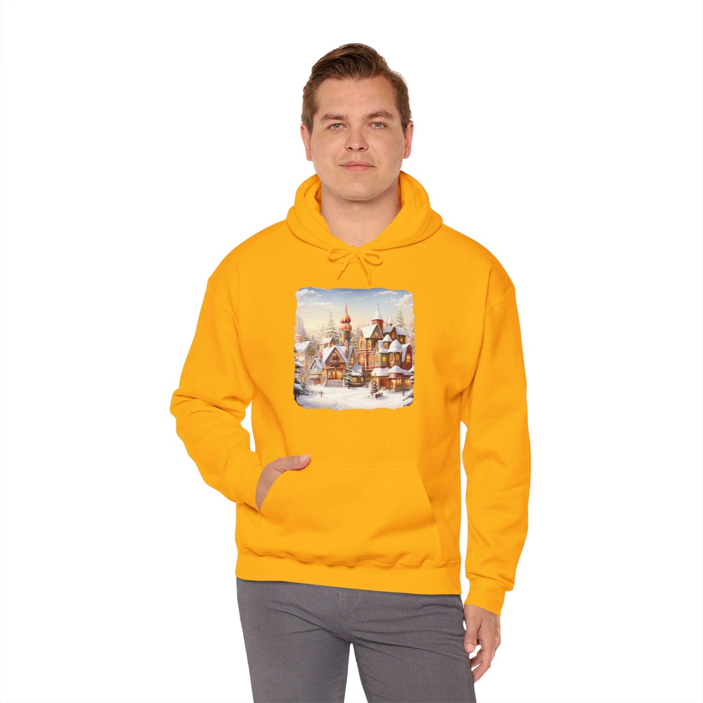 Snowy Christmas Village 12 - Hooded Sweatshirt