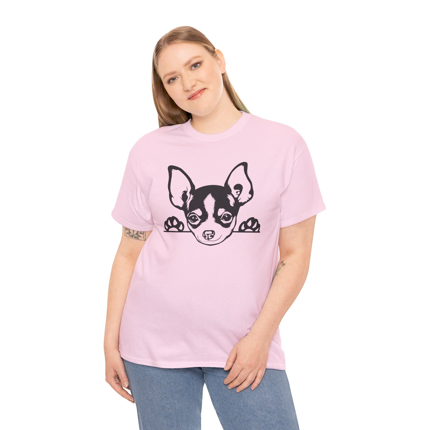 Peeking Chihuahua, Pure Cuteness - T-Shirt