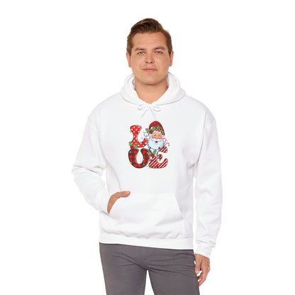 Festive Santa LOVE - Hooded Sweatshirt