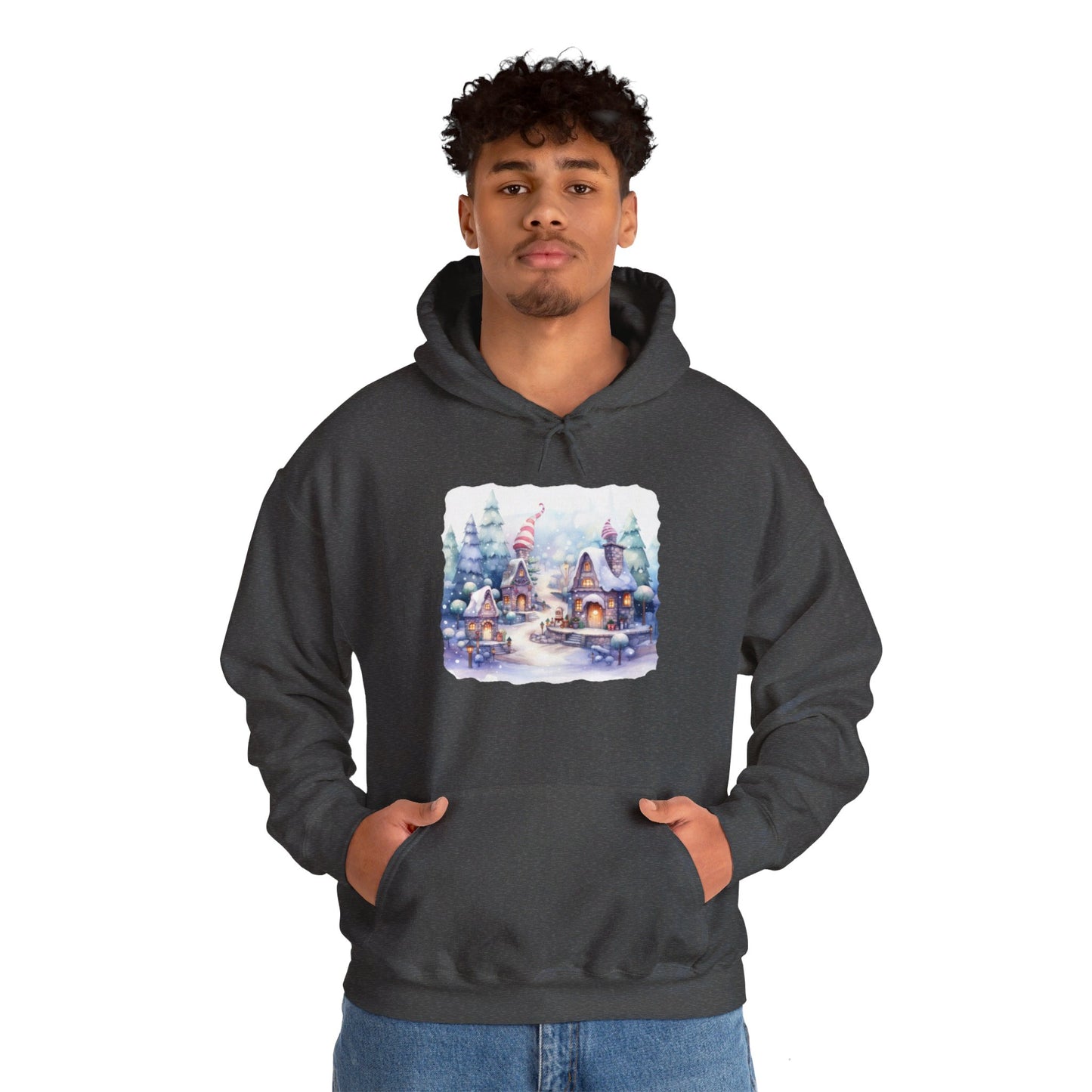 Snowy Christmas Village 4 - Hooded Sweatshirt