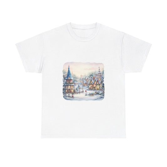 Snowy Christmas Village 2 - T-Shirt