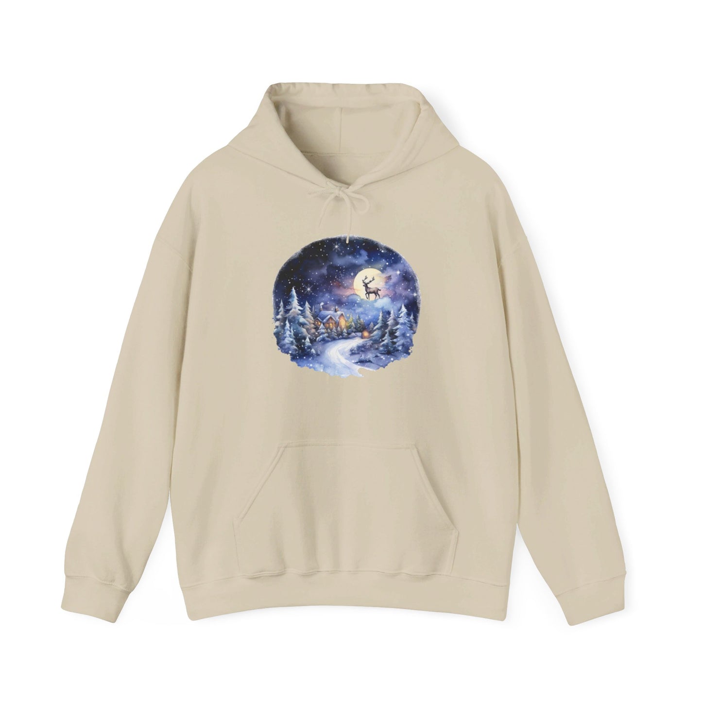 Winter Snowy Night - Hooded Sweatshirt