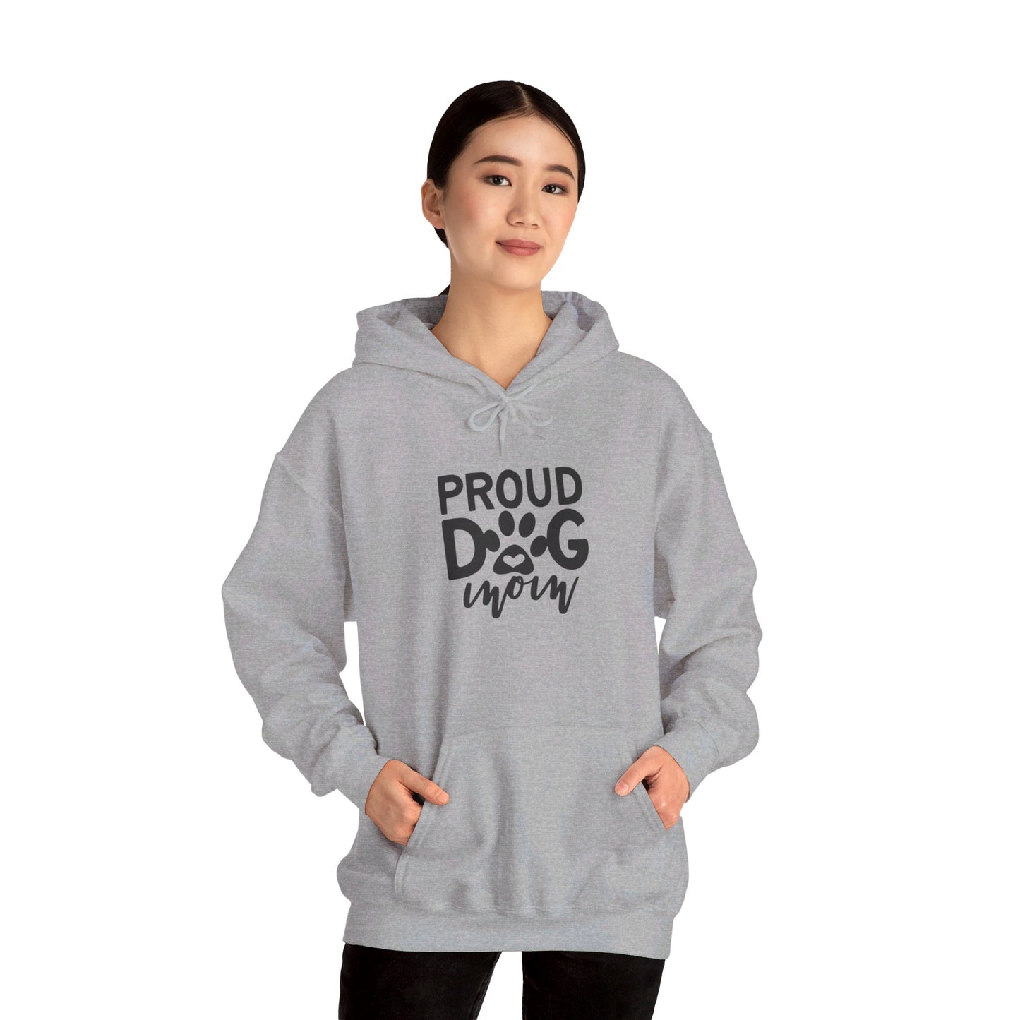 Proud Dog Mom, Pawsome Love Forever - Hooded Sweatshirt