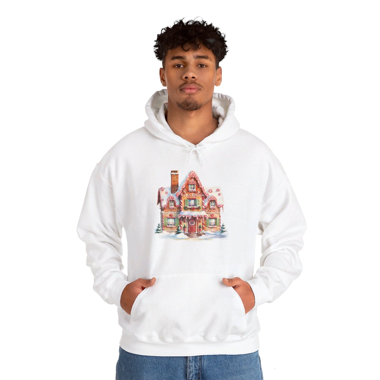 Snowy Christmas Village 14 - Hooded Sweatshirt