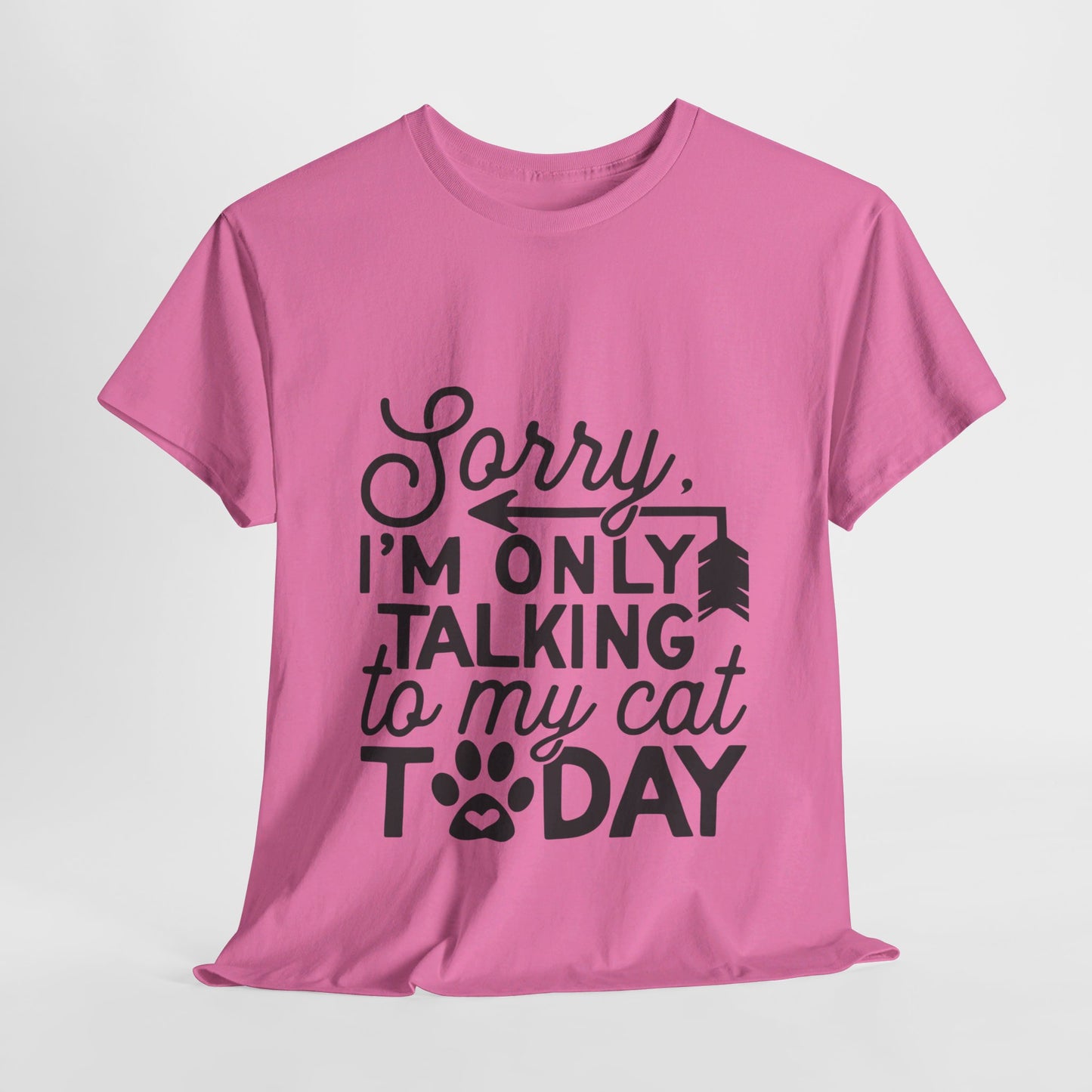 Sorry I'm Only Talking To My Cat Today-T-Shirt