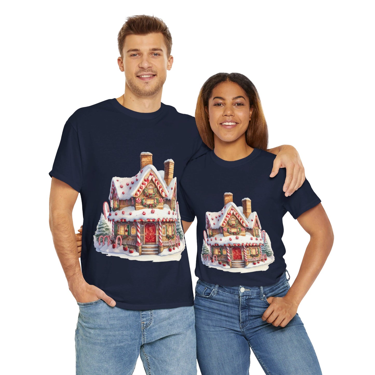 Snowy Christmas Village-15-T-Shirt