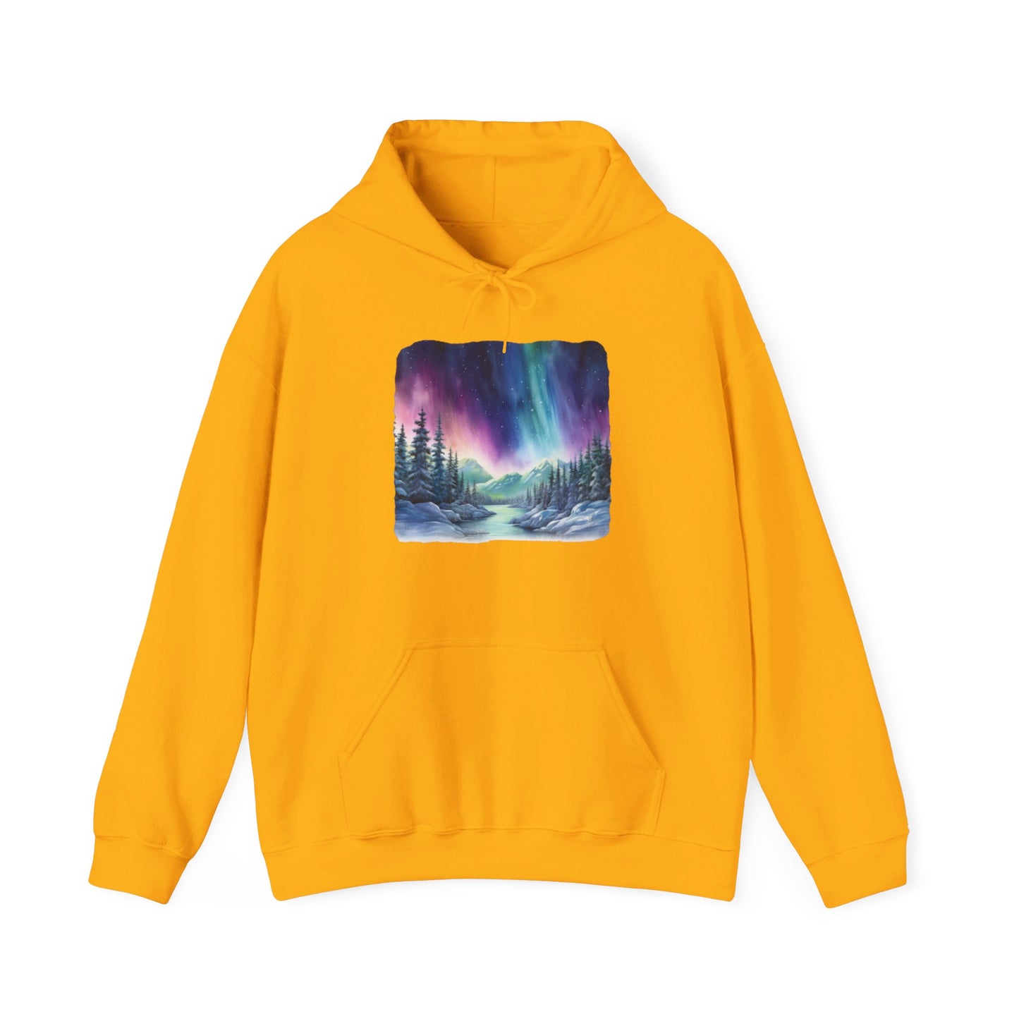 Northern Lights Watercolor - Hooded Sweatshirt