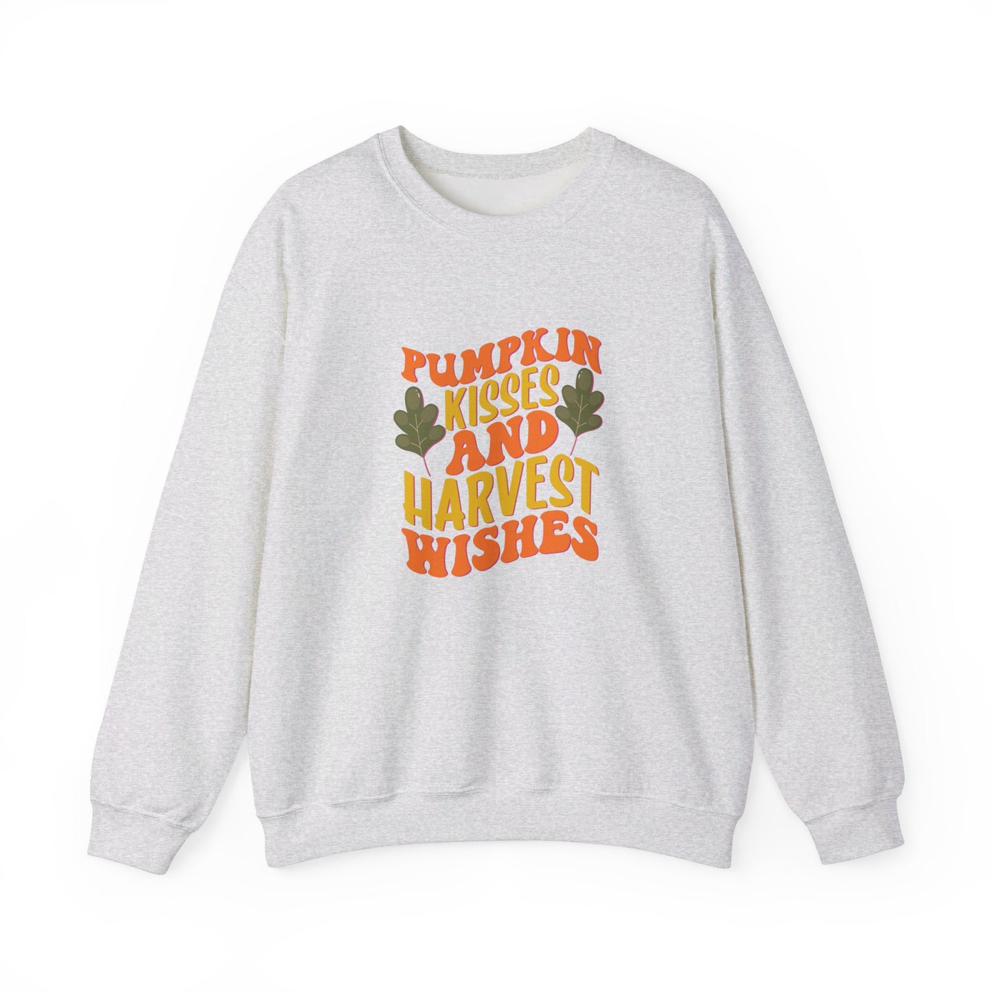 Pumpkin Kisses And Harvest Wishes - Crewneck Sweatshirt