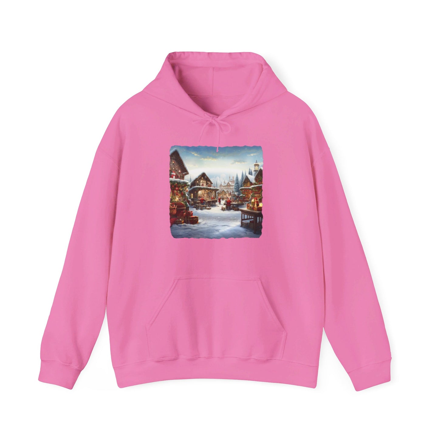 Snowy Christmas Village North Pole - Hooded Sweatshirt