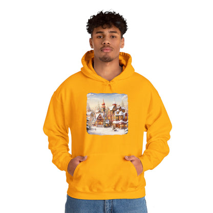 Snowy Christmas Village 12 - Hooded Sweatshirt