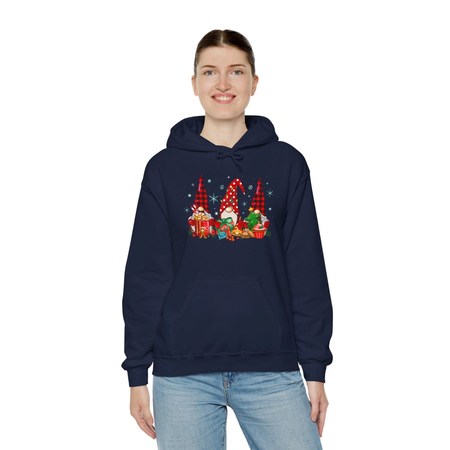 Christmas Gnome Trio - Hooded Sweatshirt