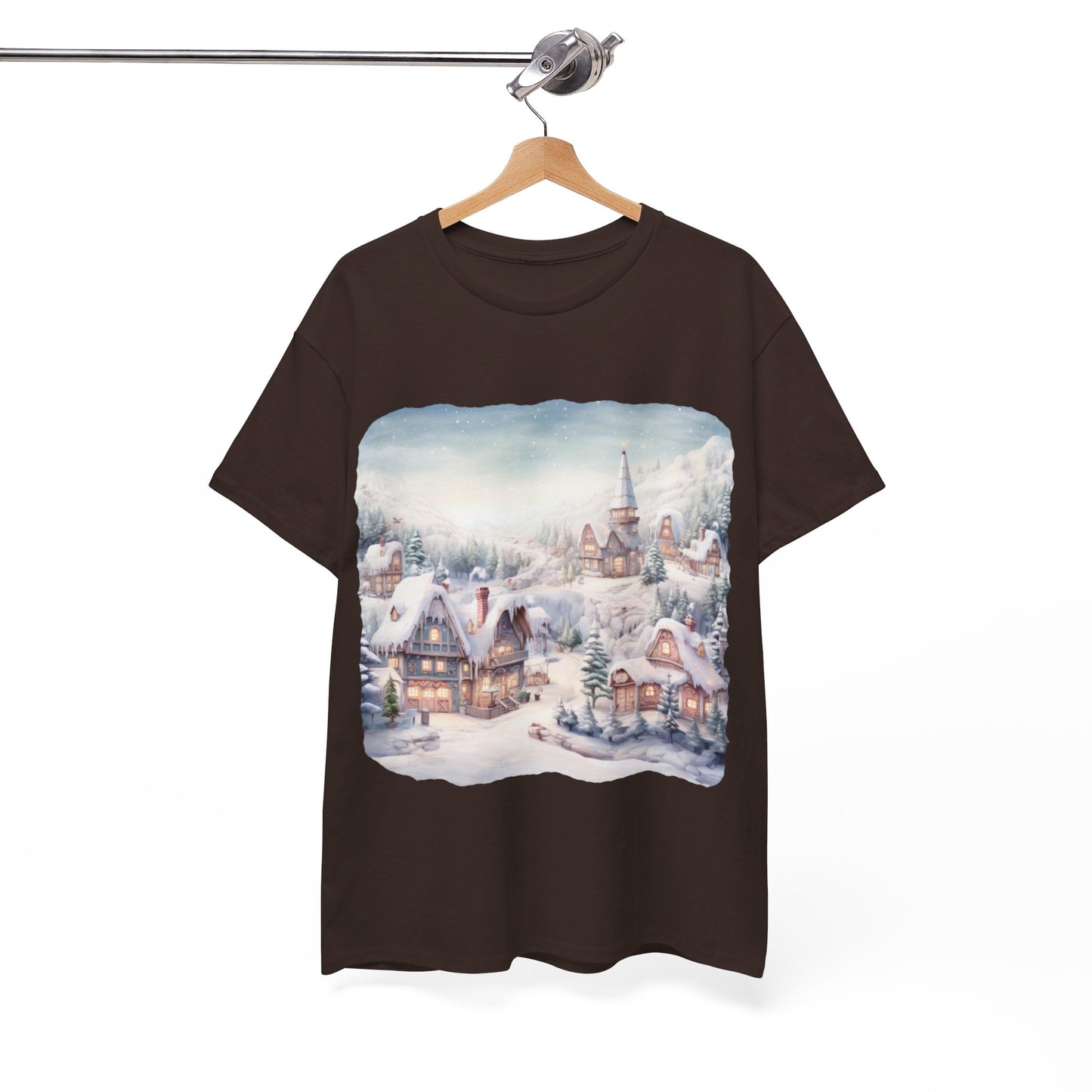 Snowy Christmas Village-T-Shirt