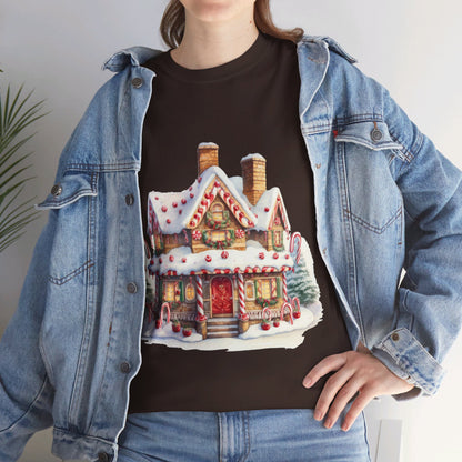 Snowy Christmas Village-15-T-Shirt