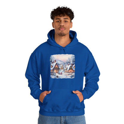 Snowy Christmas Village 6 - Hooded Sweatshirt