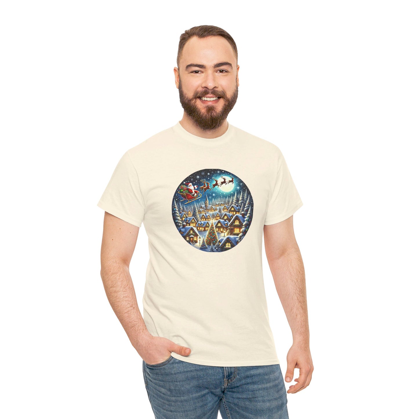 Santa's Snowy Flight - T-Shirt