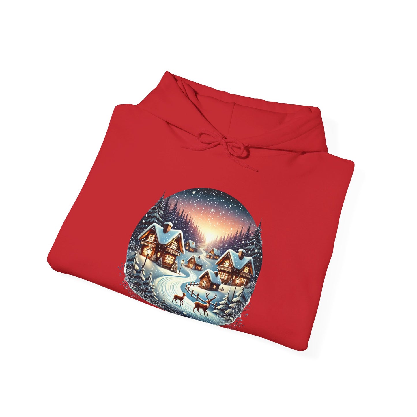 Snow Night Christmas Village - Hooded Sweatshirt