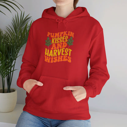 Kisses of Pumpkin, Wishes for Harvest - Hooded Sweatshirt