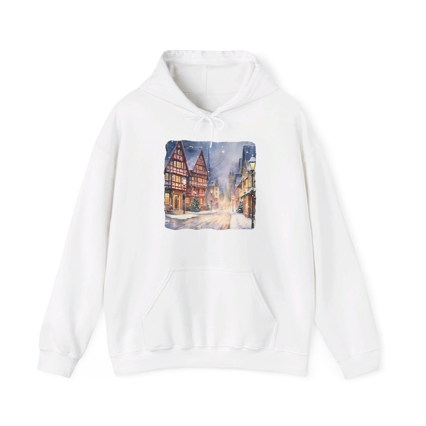 Snowy Christmas Village 13 - Hooded Sweatshirt