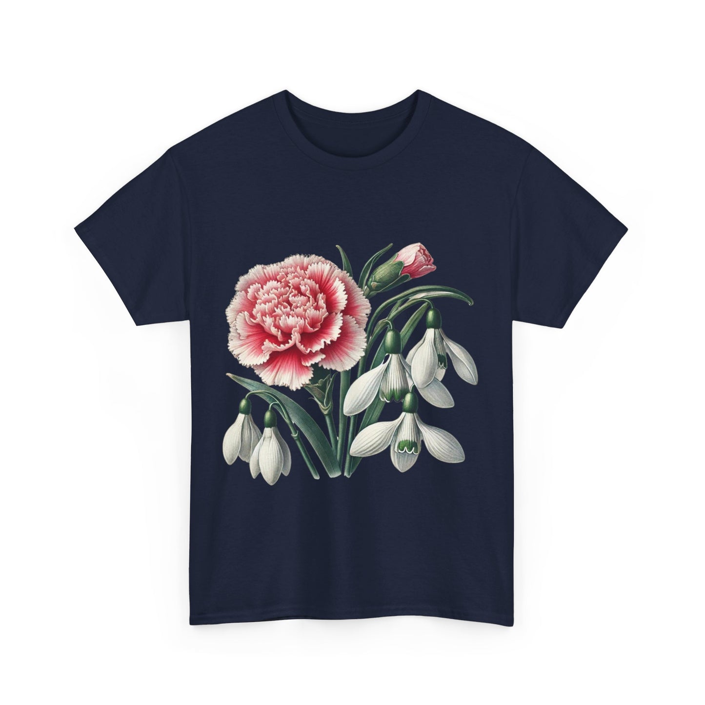 January Flowers - Birth Month - T-Shirt