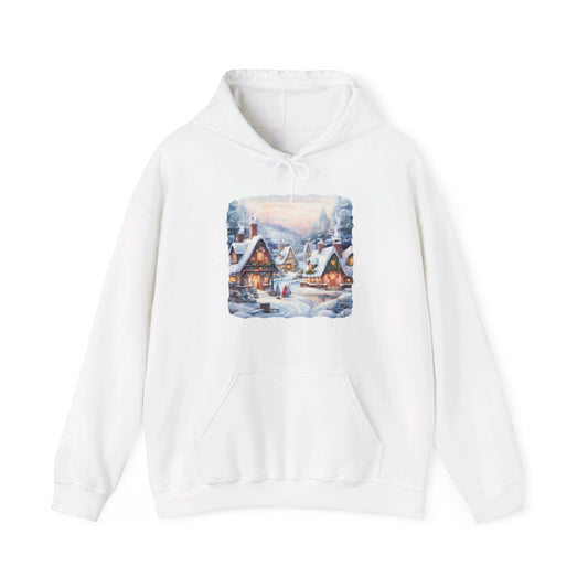 Snowy Christmas Village 6 - Hooded Sweatshirt