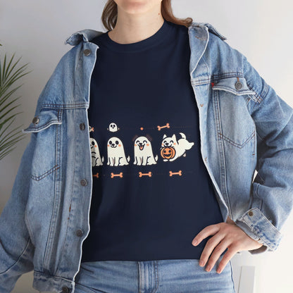 4 Friendly dog ghosts - T-Shirt