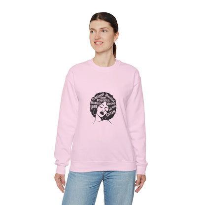 Afro Lady With Words - Crewneck Sweatshirt