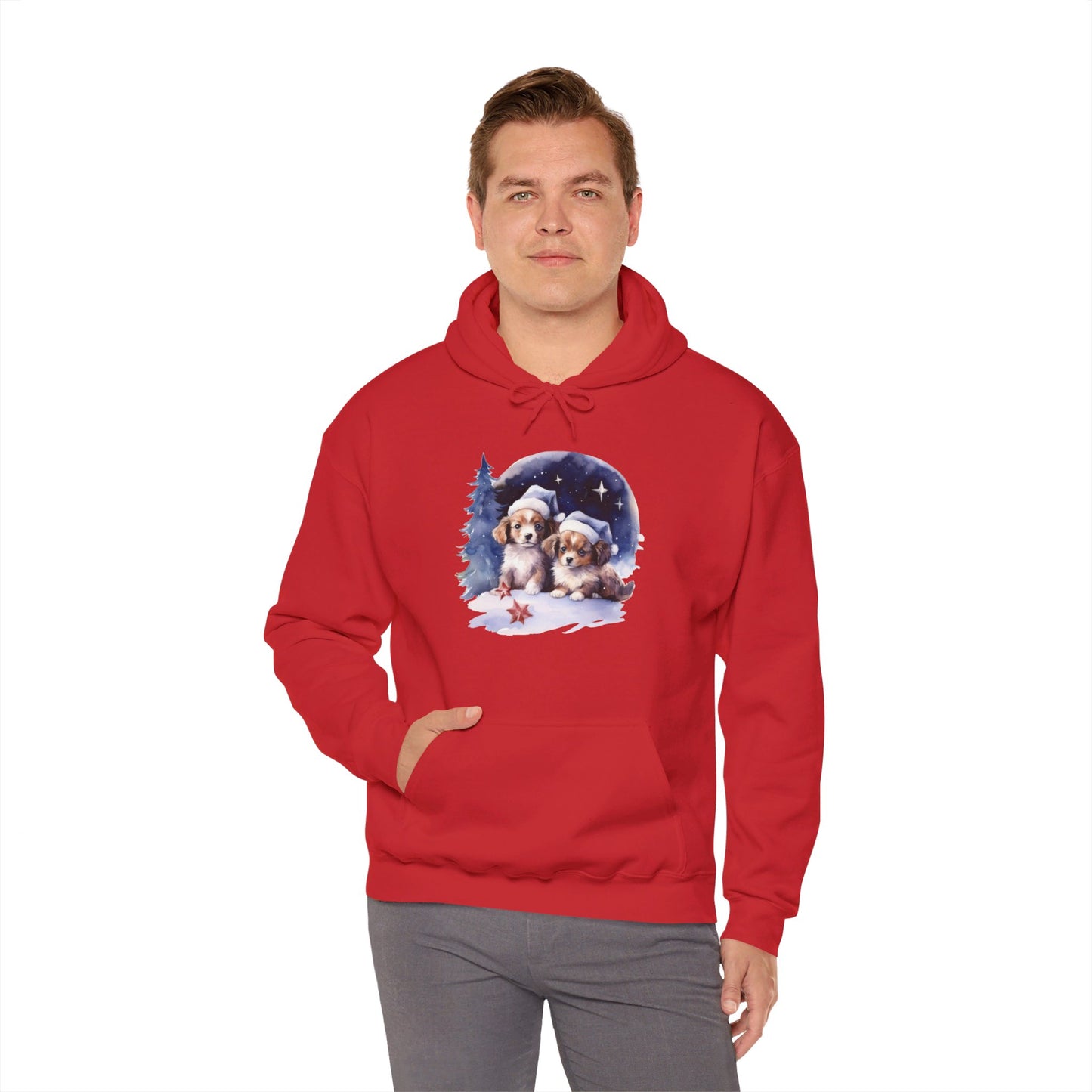 Snowy Christmas Dogs - Hooded Sweatshirt