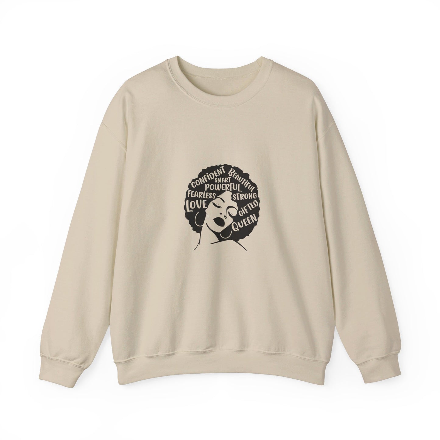 Afro Lady With Words - Crewneck Sweatshirt