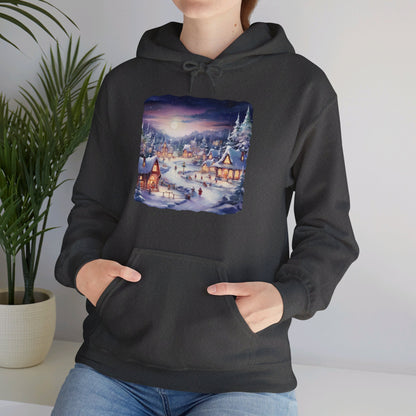 Snowy Christmas Village 3 - Hooded Sweatshirt