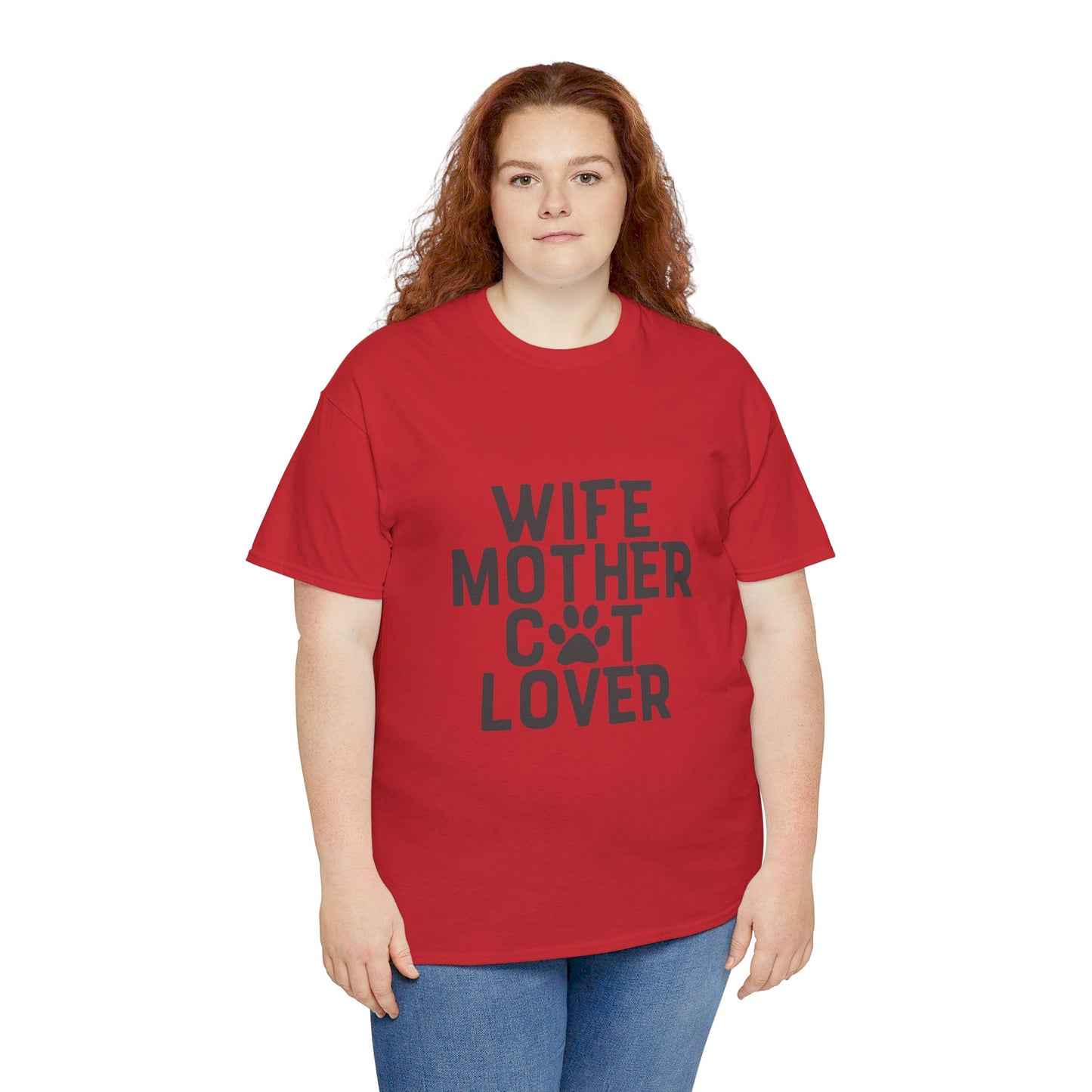 Wife, Mother, Cat lover - T-Shirt