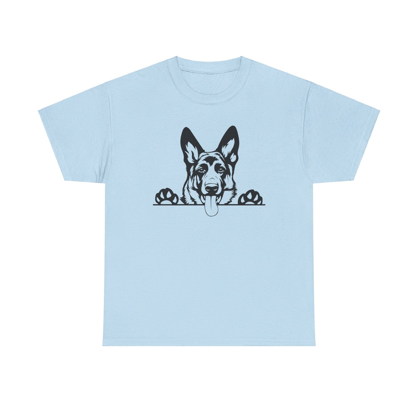 German Shepherd, Peeking with Charm - T-Shirt