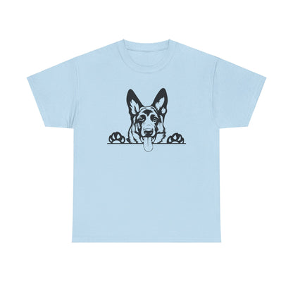 German Shepherd, Peeking with Charm - T-Shirt