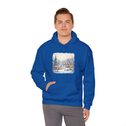 Snowy Christmas Village 2 - Hooded Sweatshirt