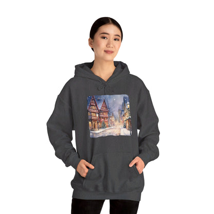 Snowy Christmas Village 13 - Hooded Sweatshirt