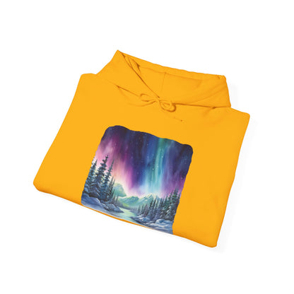 Northern Lights Watercolor - Hooded Sweatshirt