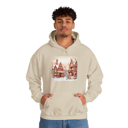 Snowy Christmas Village 11 - Hooded Sweatshirt