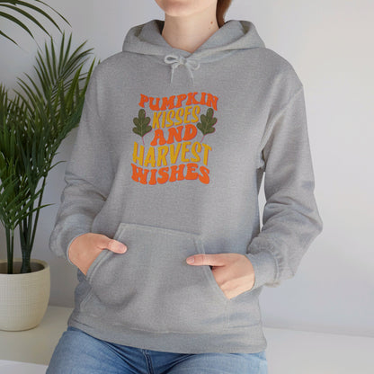 Kisses of Pumpkin, Wishes for Harvest - Hooded Sweatshirt