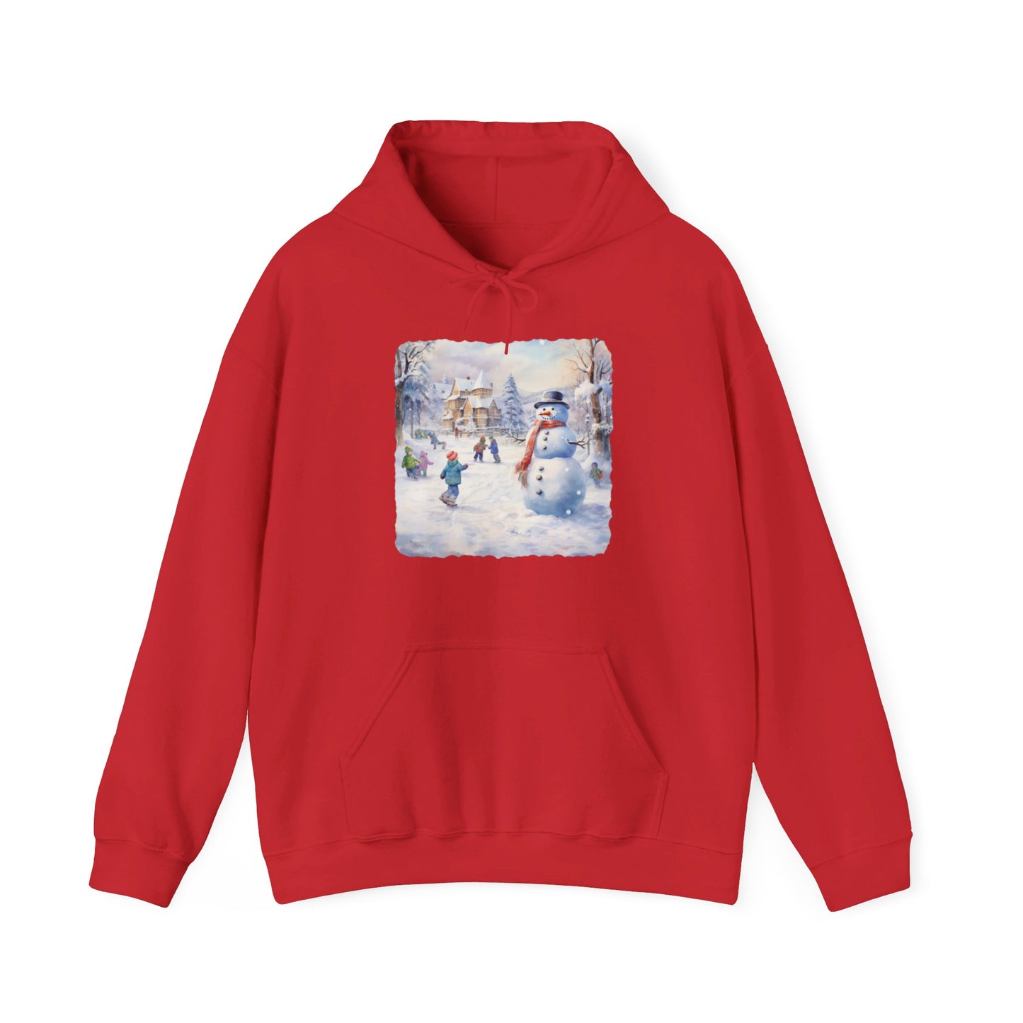 Snowman In Village 2 - Hooded Sweatshirt