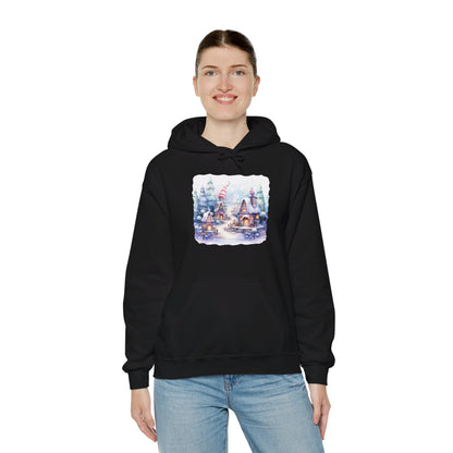 Snowy Christmas Village 4 - Hooded Sweatshirt