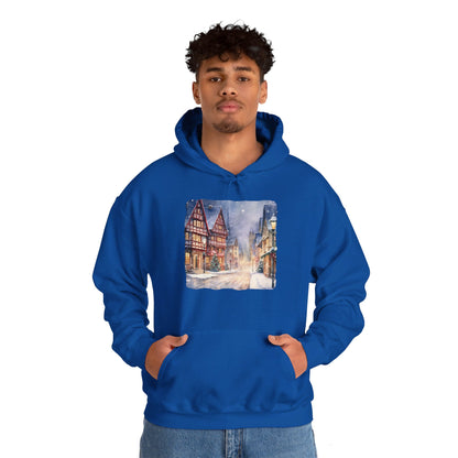 Snowy Christmas Village 13 - Hooded Sweatshirt